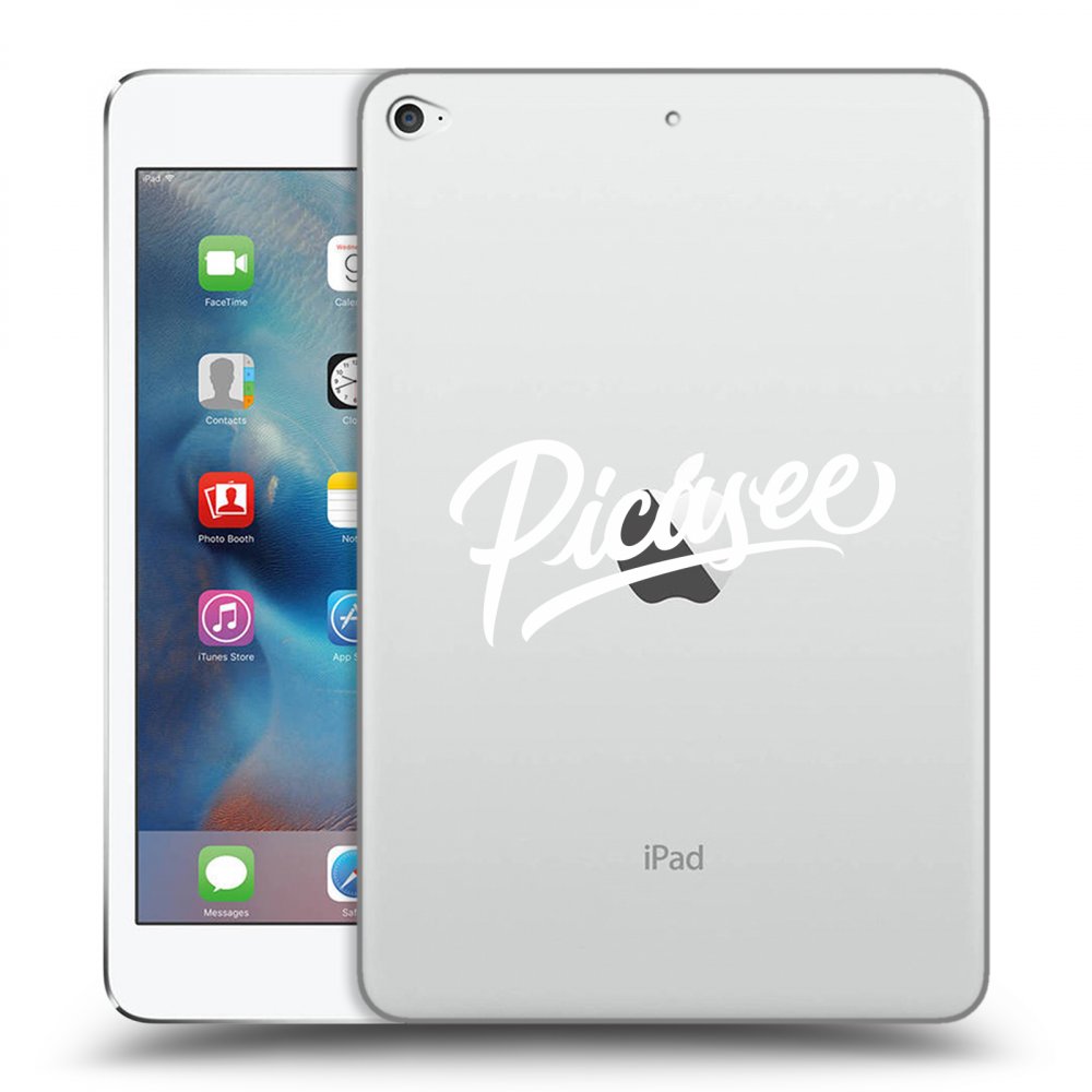 Picasee silikonowe przeźroczyste etui na Apple iPad mini 4 - Picasee - old logo - white