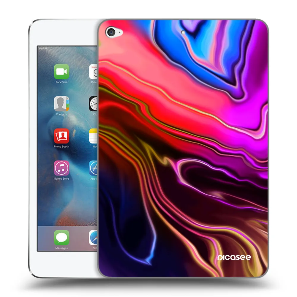 Picasee silikonowe przeźroczyste etui na Apple iPad mini 4 - Electric