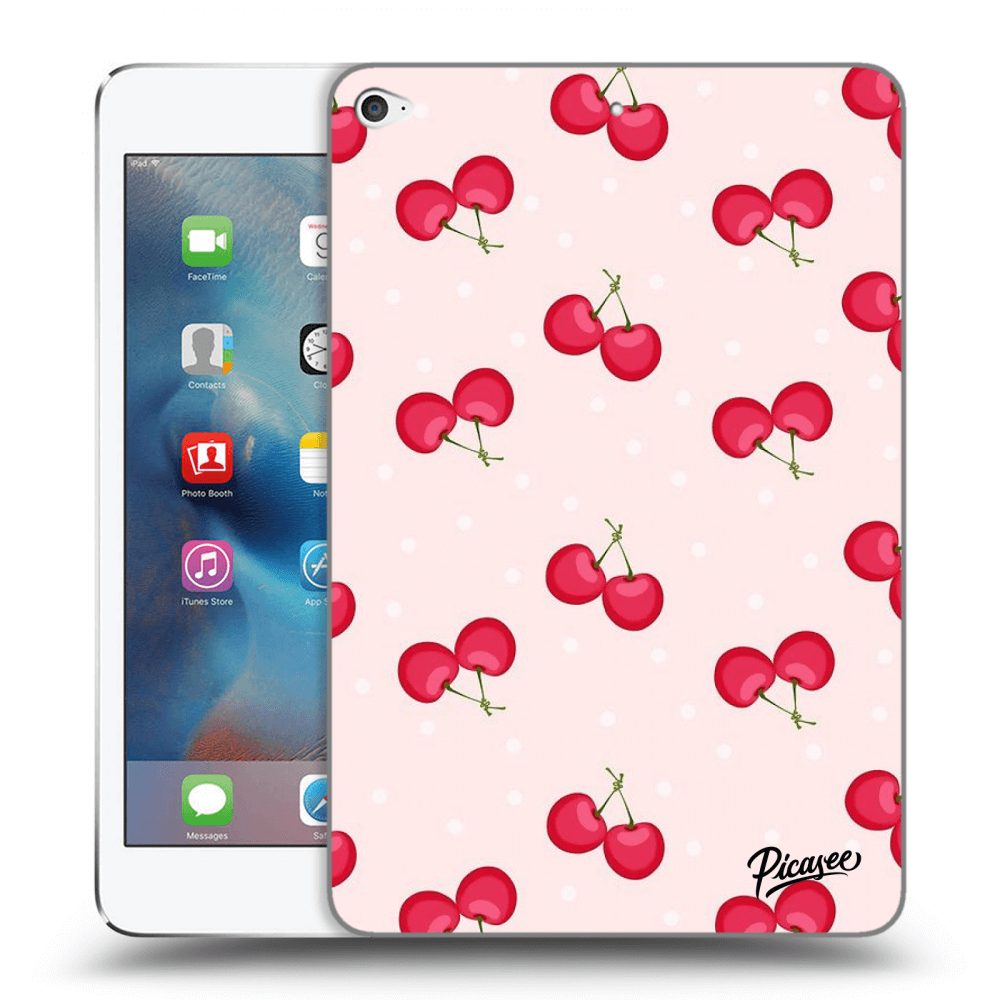 Picasee silikonowe przeźroczyste etui na Apple iPad mini 4 - Cherries