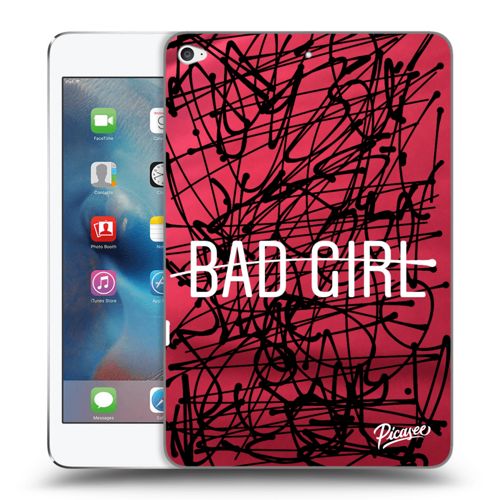 Picasee silikonowe czarne etui na Apple iPad mini 4 - Bad girl