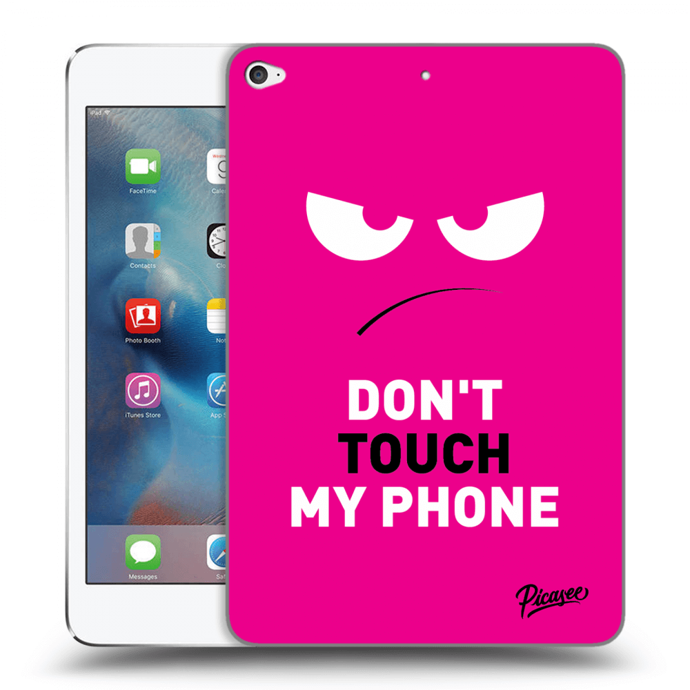 Picasee silikonowe czarne etui na Apple iPad mini 4 - Angry Eyes - Pink