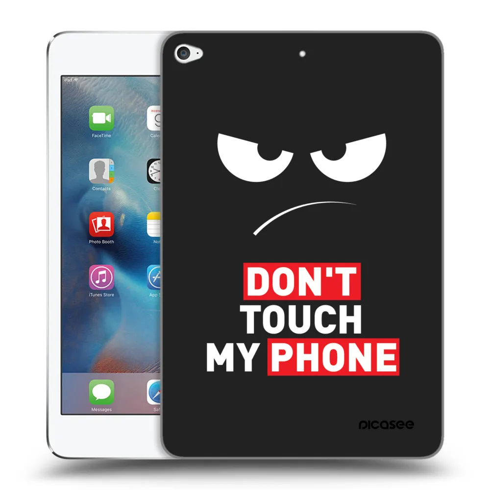 Picasee silikonowe czarne etui na Apple iPad mini 4 - Angry Eyes - Transparent
