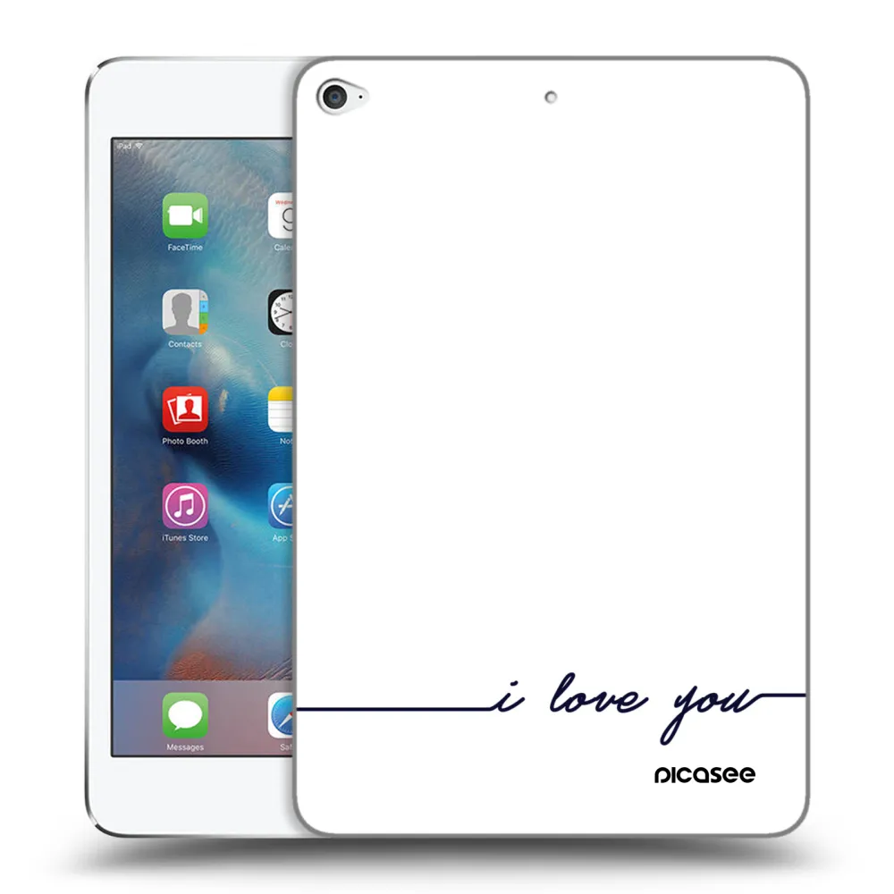 Picasee silikonowe przeźroczyste etui na Apple iPad mini 4 - I love you