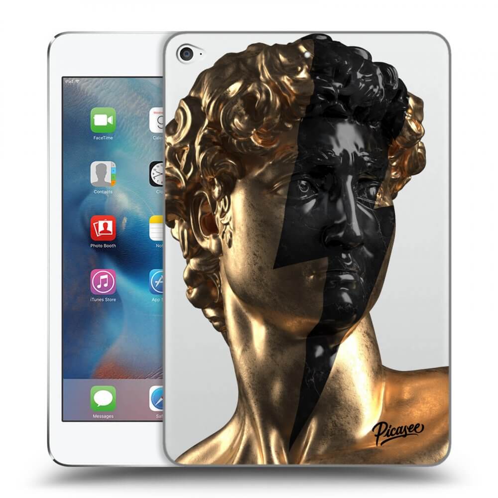 Picasee silikonowe przeźroczyste etui na Apple iPad mini 4 - Wildfire - Gold