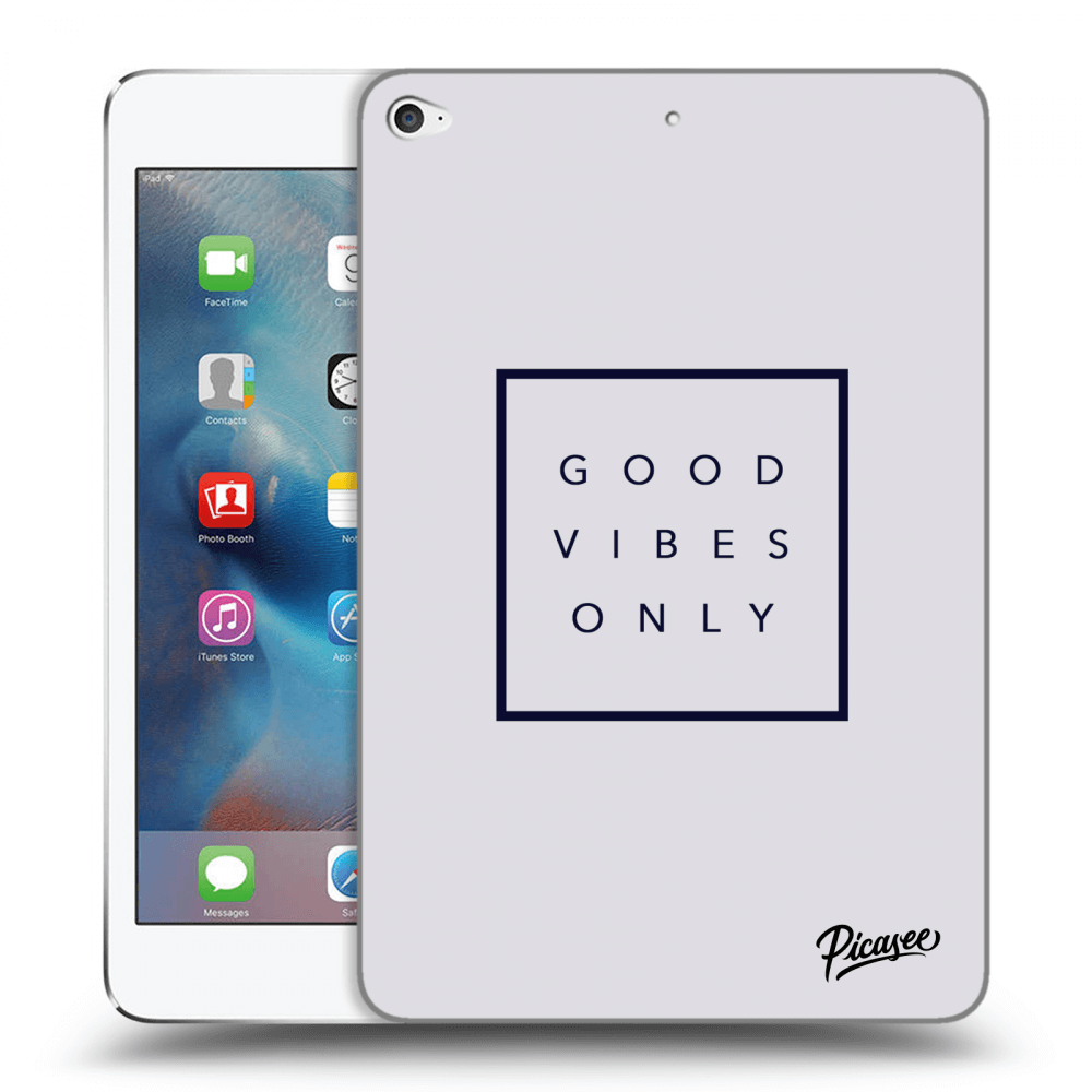 Picasee silikonowe czarne etui na Apple iPad mini 4 - Good vibes only