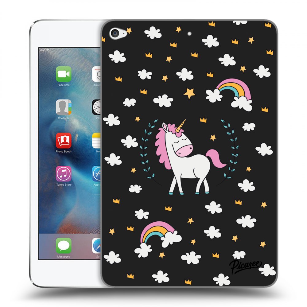 Picasee silikonowe czarne etui na Apple iPad mini 4 - Unicorn star heaven