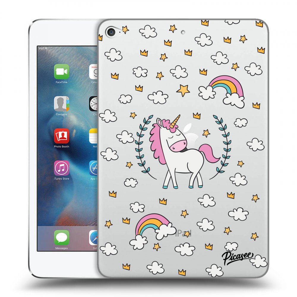 Picasee silikonowe przeźroczyste etui na Apple iPad mini 4 - Unicorn star heaven