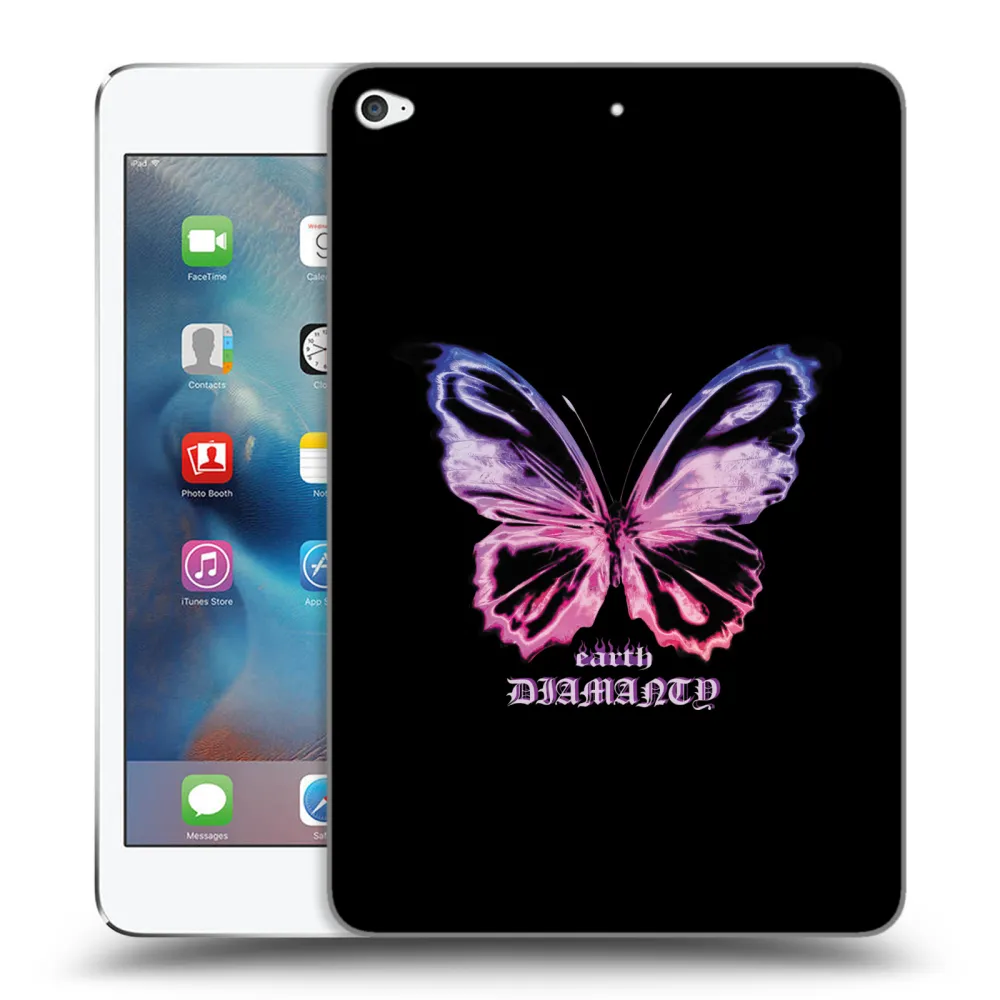 Picasee silikonowe przeźroczyste etui na Apple iPad mini 4 - Diamanty Purple