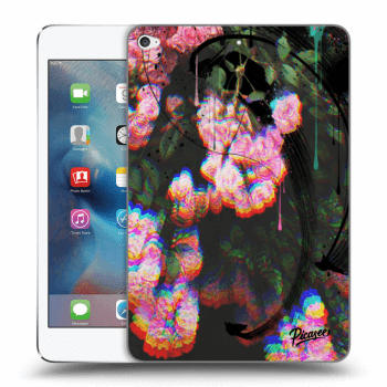 Picasee silikonowe przeźroczyste etui na Apple iPad mini 4 - Rosebush black