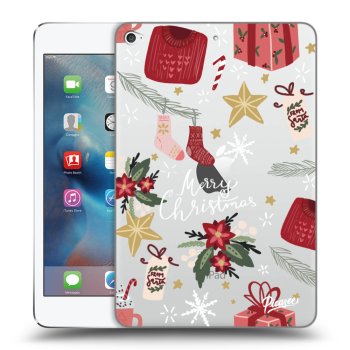 Picasee silikonowe przeźroczyste etui na Apple iPad mini 4 - Christmas