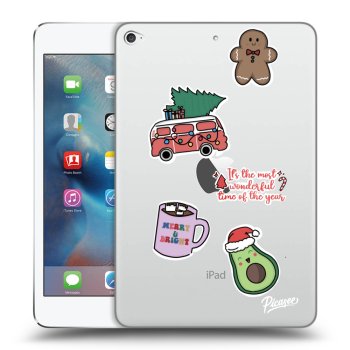 Picasee silikonowe przeźroczyste etui na Apple iPad mini 4 - Christmas Stickers