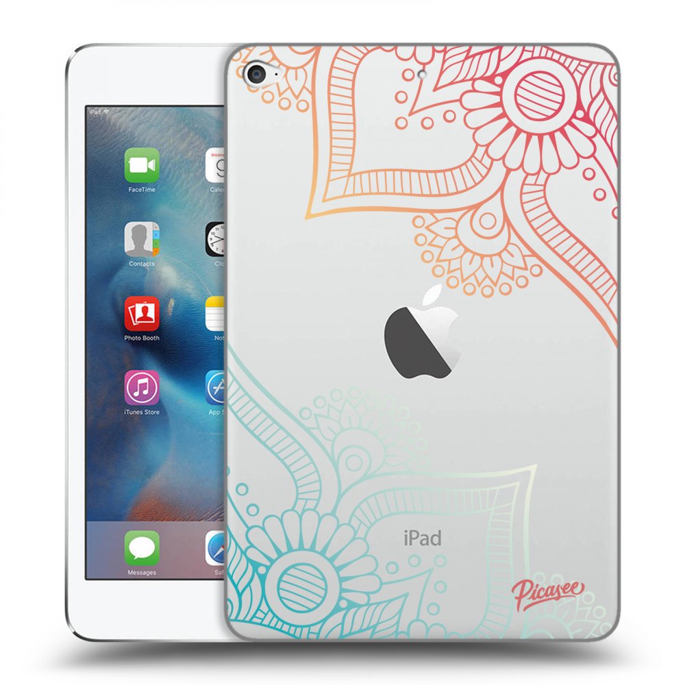 Picasee silikonowe przeźroczyste etui na Apple iPad mini 4 - Flowers pattern