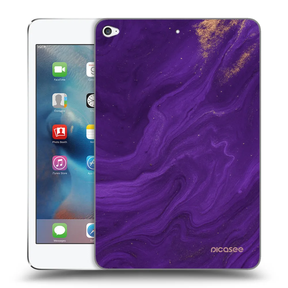 Picasee silikonowe przeźroczyste etui na Apple iPad mini 4 - Purple