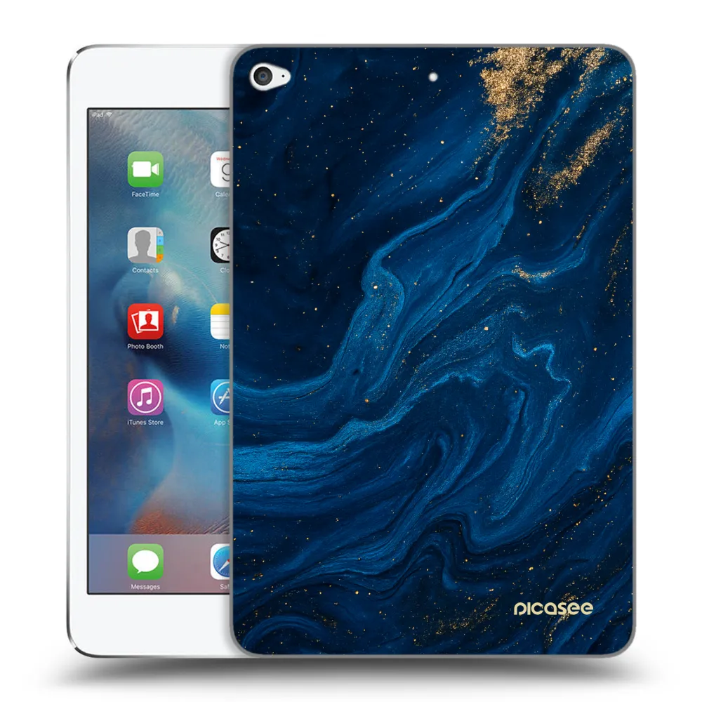 Picasee silikonowe przeźroczyste etui na Apple iPad mini 4 - Blue