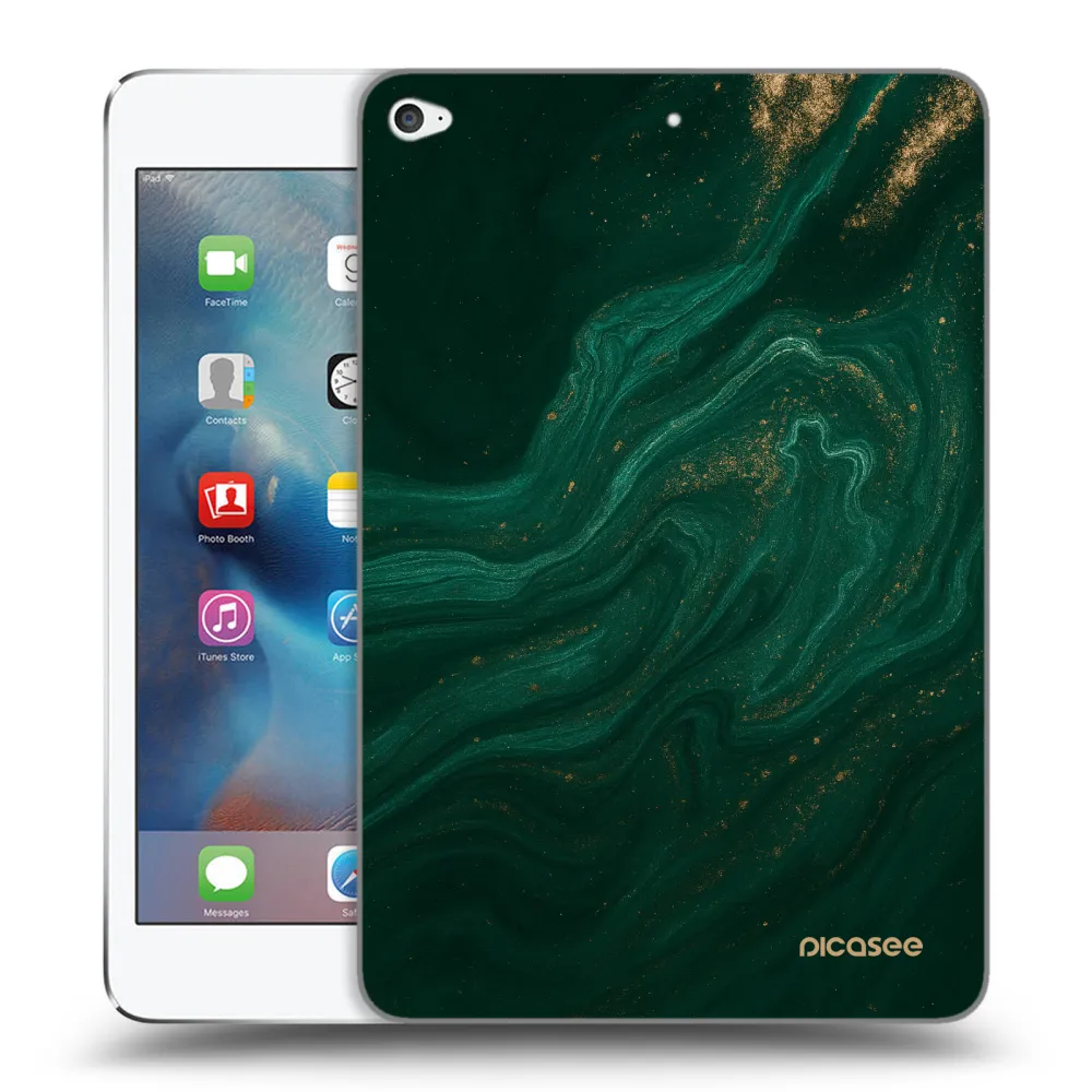 Picasee silikonowe przeźroczyste etui na Apple iPad mini 4 - Green