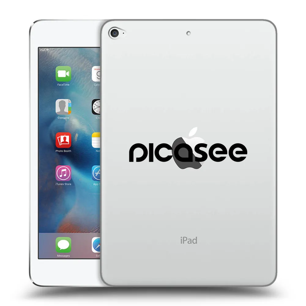 Picasee silikonowe przeźroczyste etui na Apple iPad mini 4 - Picasee - new logo - black