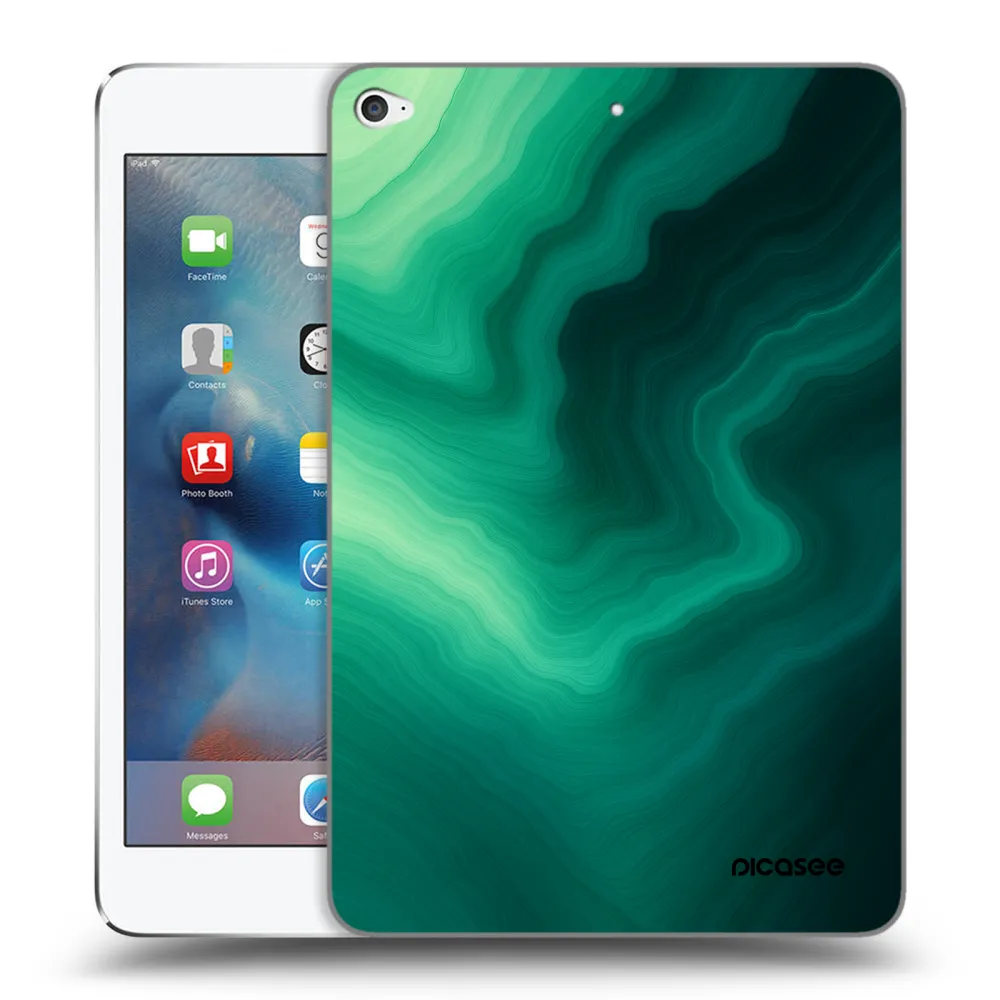 Picasee silikonowe przeźroczyste etui na Apple iPad mini 4 - Malachite