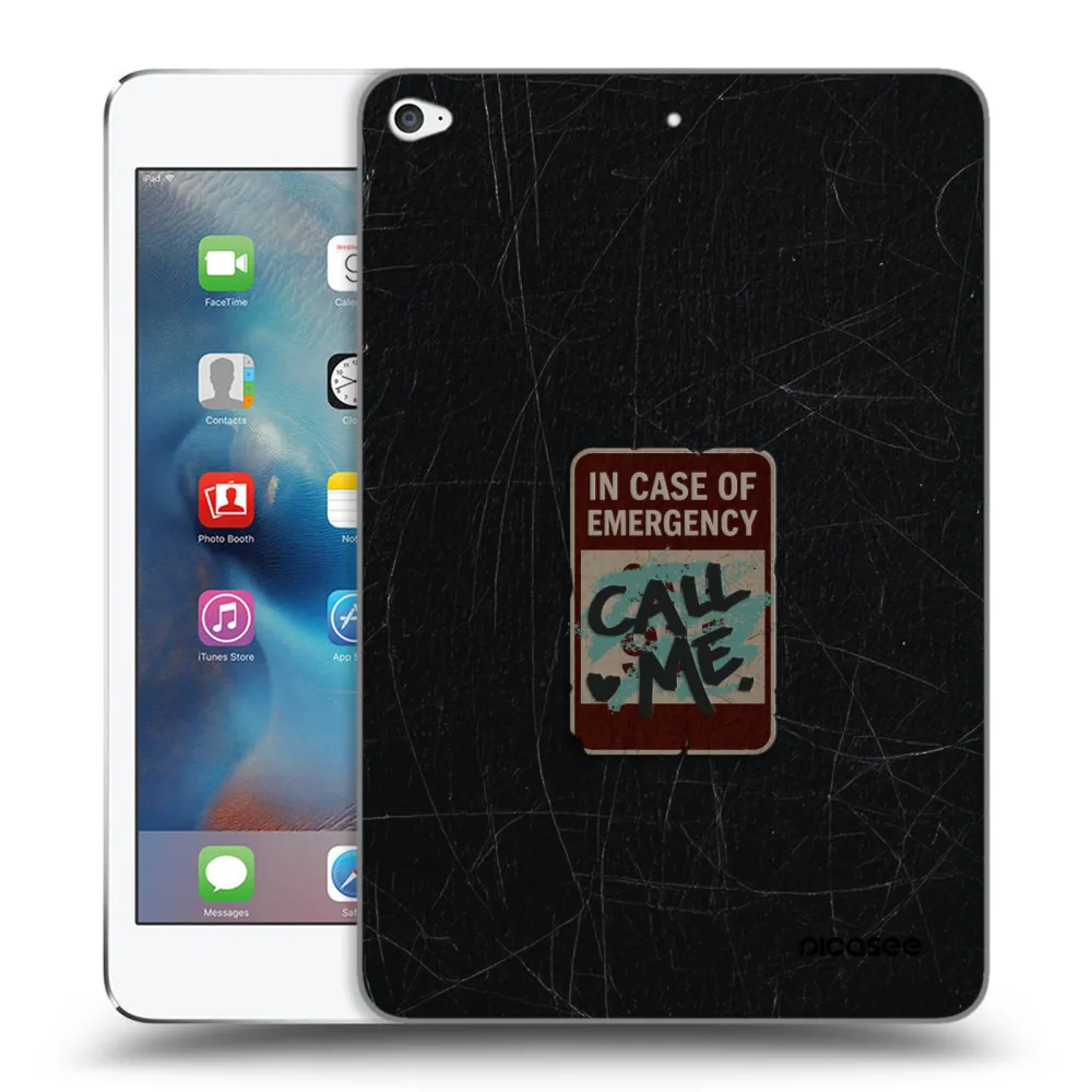 Picasee silikonowe przeźroczyste etui na Apple iPad mini 4 - EMERGENCY