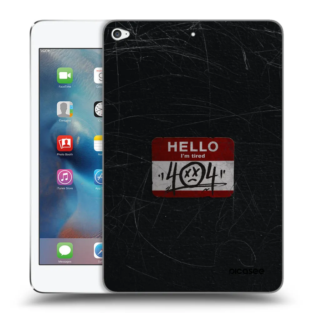 Picasee silikonowe przeźroczyste etui na Apple iPad mini 4 - HELLO 404