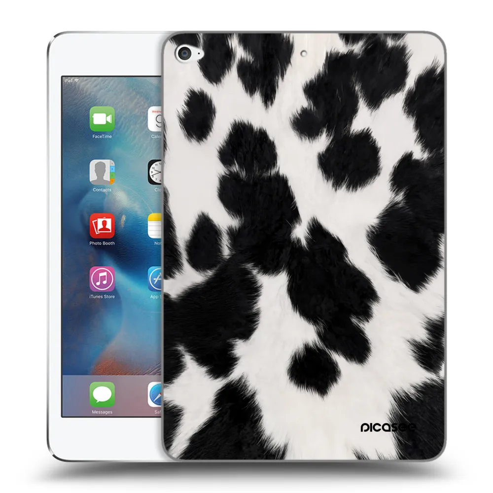 Picasee silikonowe przeźroczyste etui na Apple iPad mini 4 - Black Moo