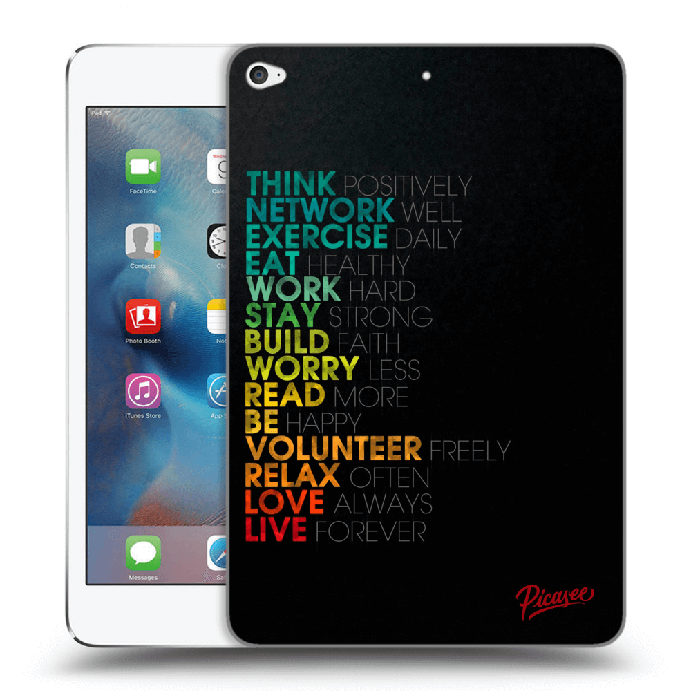 Picasee silikonowe czarne etui na Apple iPad mini 4 - Motto life