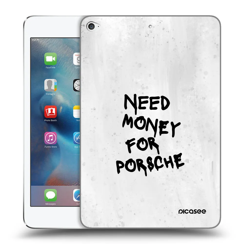 Picasee silikonowe przeźroczyste etui na Apple iPad mini 4 - White Dollar