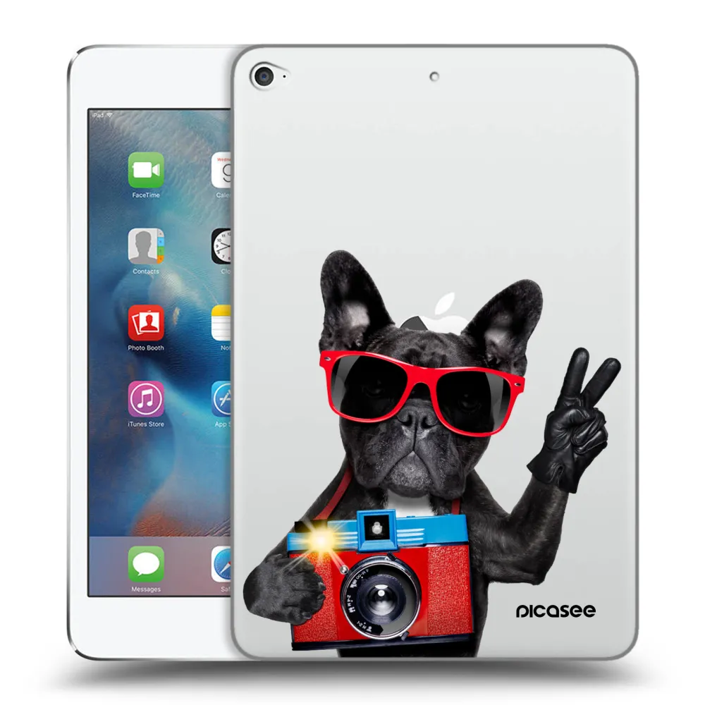 Picasee silikonowe przeźroczyste etui na Apple iPad mini 4 - Französische Bulldogge