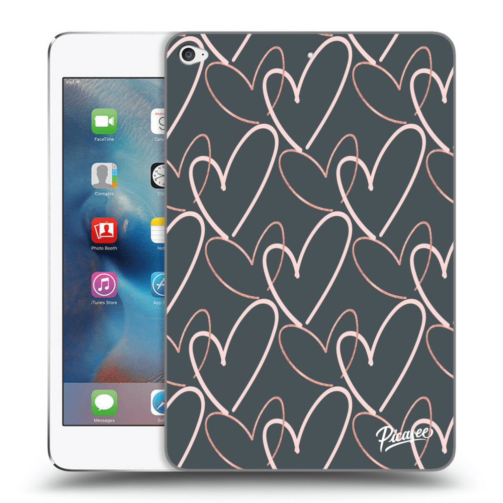 Picasee silikonowe czarne etui na Apple iPad mini 4 - Lots of love