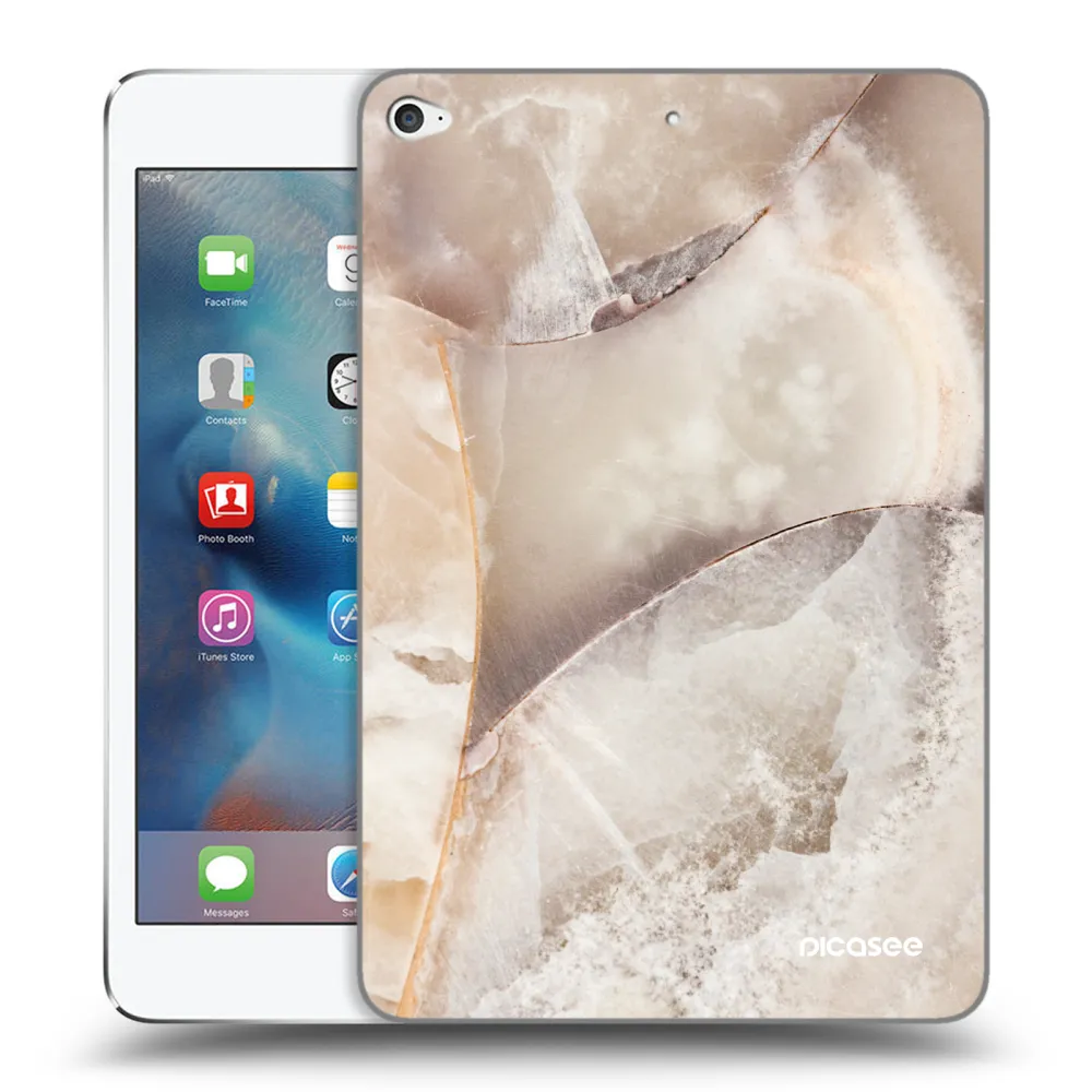 Picasee silikonowe przeźroczyste etui na Apple iPad mini 4 - Cream marble