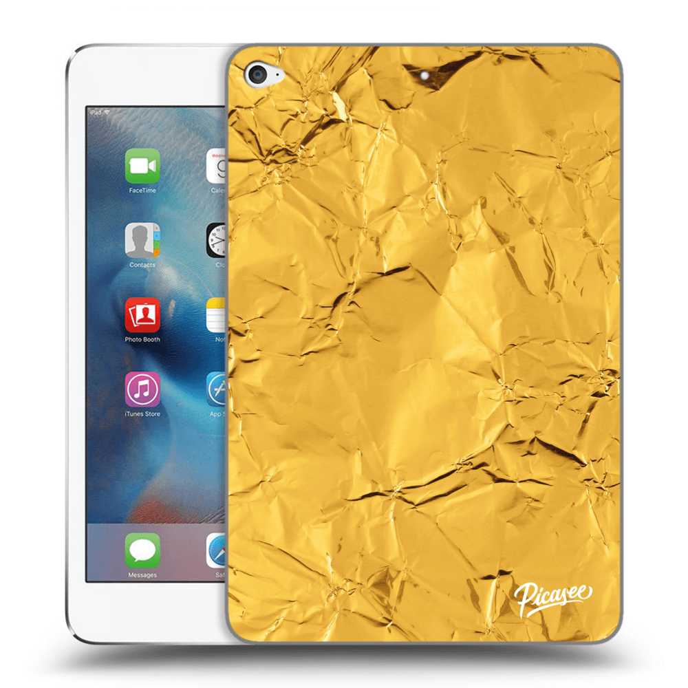 Picasee silikonowe czarne etui na Apple iPad mini 4 - Gold