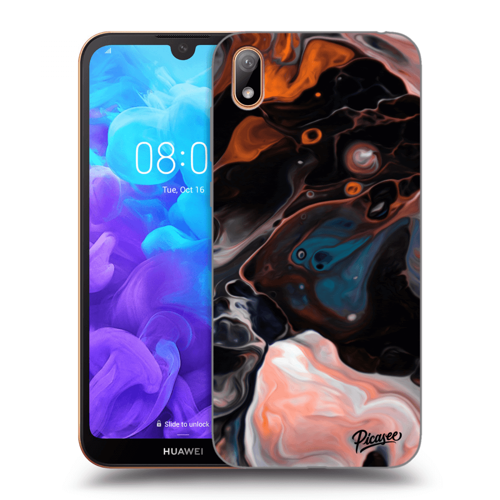 Picasee silikonowe czarne etui na Huawei Y5 2019 - Cream