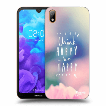 Picasee silikonowe przeźroczyste etui na Huawei Y5 2019 - Think happy be happy