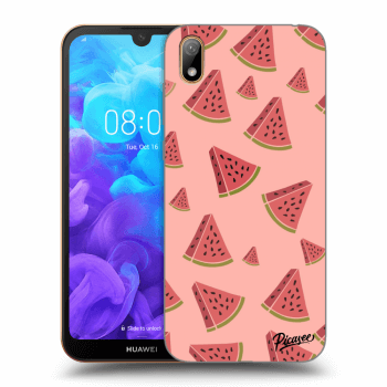 Picasee silikonowe czarne etui na Huawei Y5 2019 - Watermelon