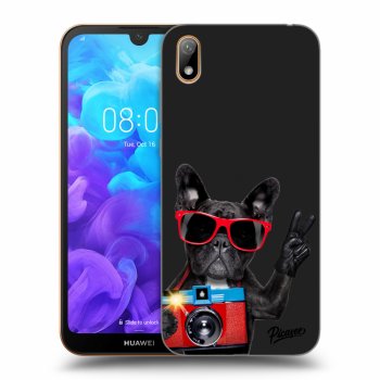 Picasee silikonowe czarne etui na Huawei Y5 2019 - French Bulldog