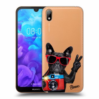 Picasee silikonowe przeźroczyste etui na Huawei Y5 2019 - French Bulldog