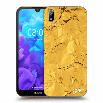 Picasee silikonowe czarne etui na Huawei Y5 2019 - Gold