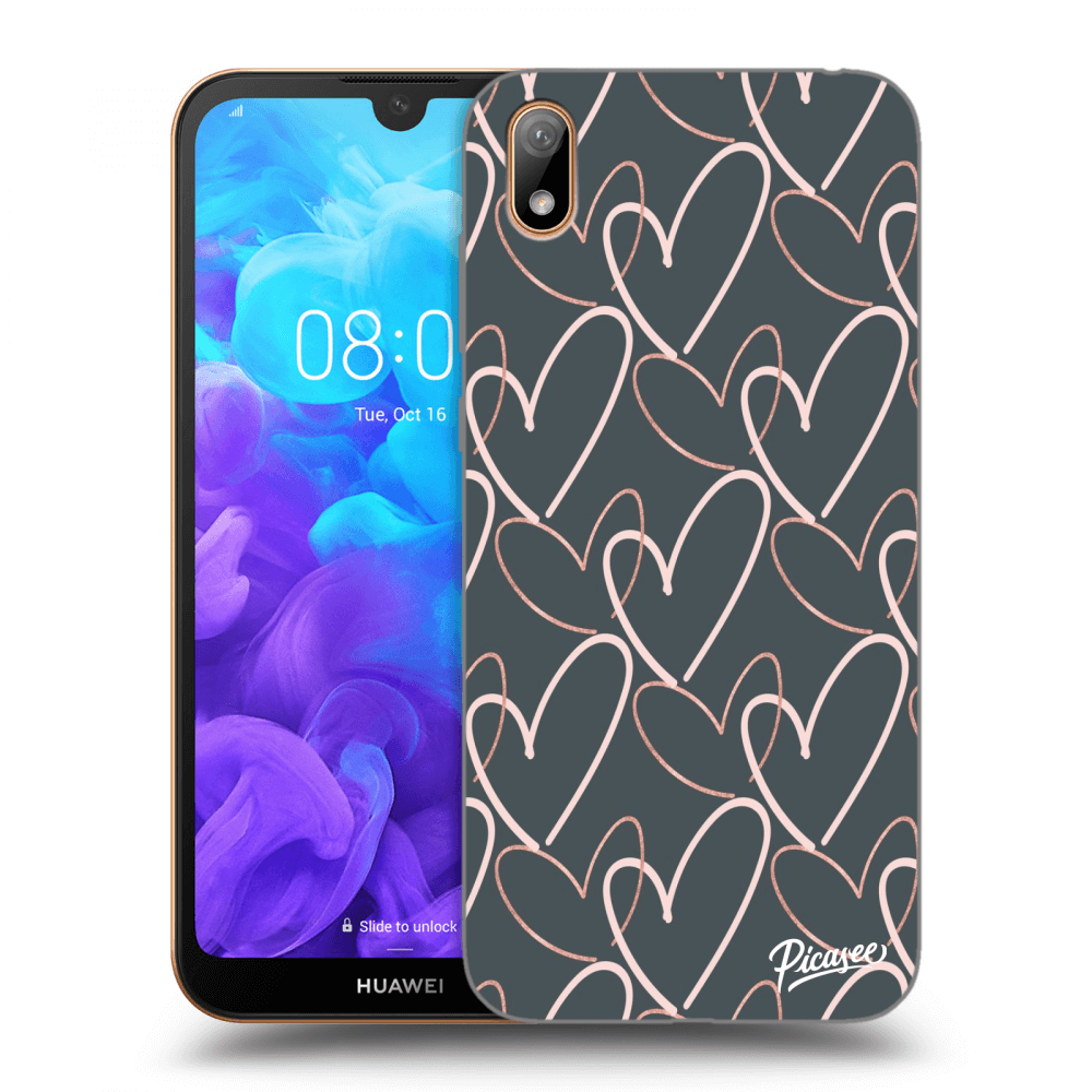 Picasee silikonowe przeźroczyste etui na Huawei Y5 2019 - Lots of love