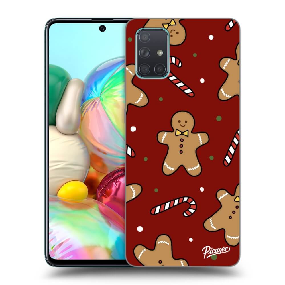 Picasee silikonowe czarne etui na Samsung Galaxy A71 A715F - Gingerbread 2
