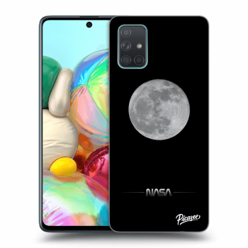 Picasee silikonowe czarne etui na Samsung Galaxy A71 A715F - Moon Minimal