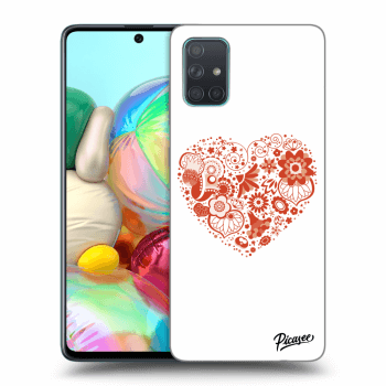 Picasee silikonowe przeźroczyste etui na Samsung Galaxy A71 A715F - Big heart