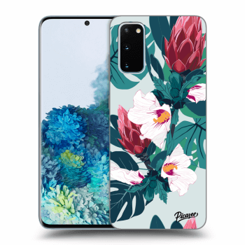 Picasee silikonowe przeźroczyste etui na Samsung Galaxy S20 G980F - Rhododendron