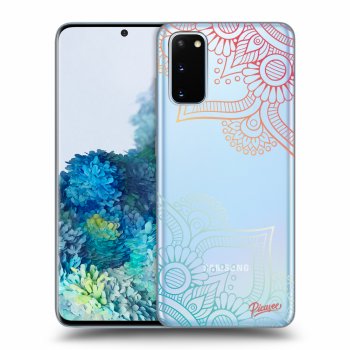 Picasee silikonowe przeźroczyste etui na Samsung Galaxy S20 G980F - Flowers pattern