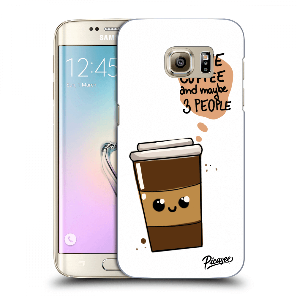 Picasee silikonowe przeźroczyste etui na Samsung Galaxy S7 Edge G935F - Cute coffee
