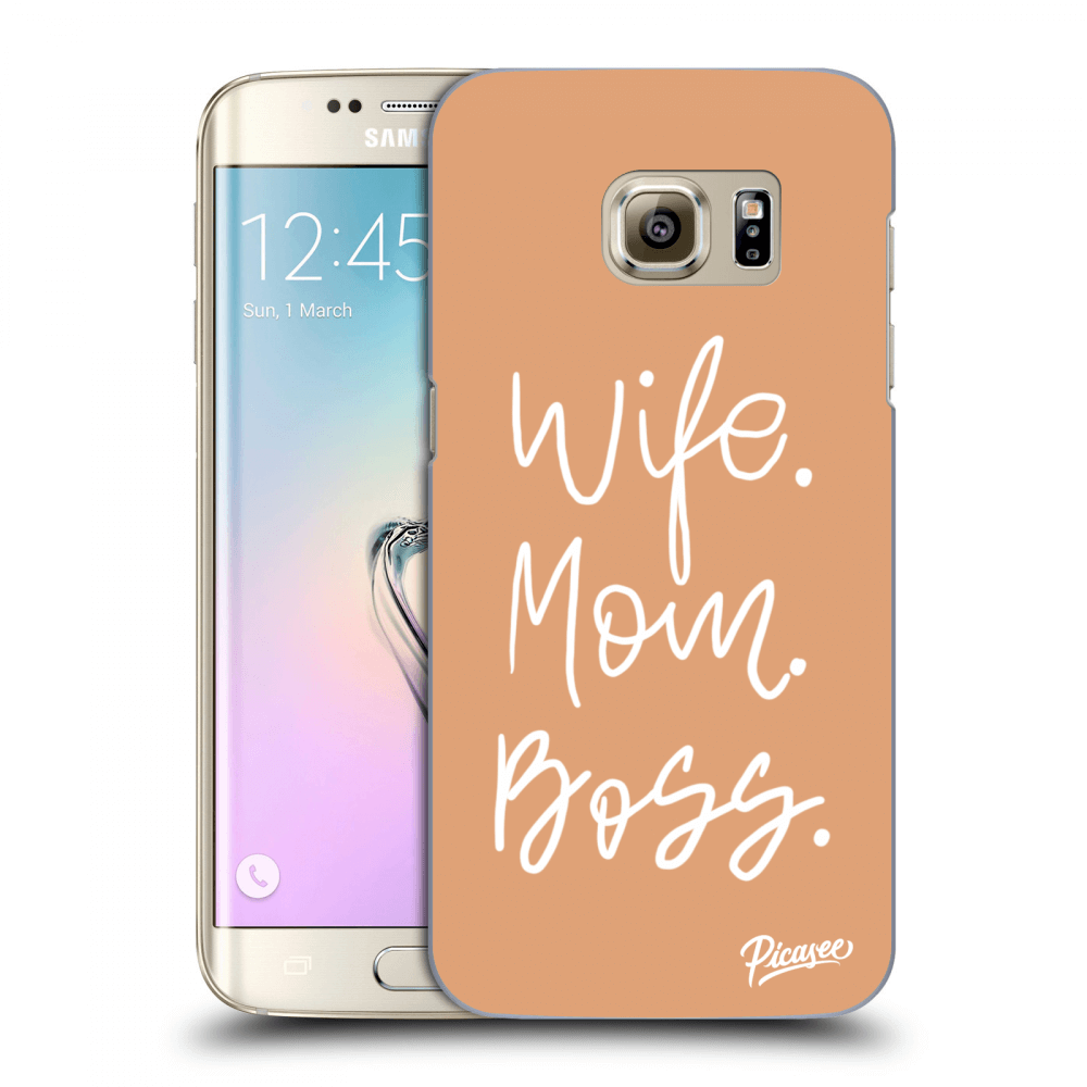 Picasee silikonowe przeźroczyste etui na Samsung Galaxy S7 Edge G935F - Boss Mama