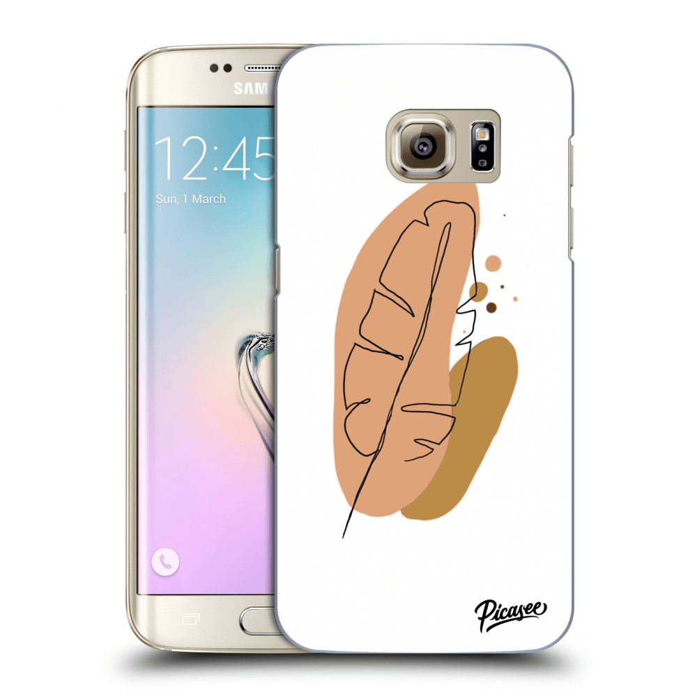 Picasee silikonowe przeźroczyste etui na Samsung Galaxy S7 Edge G935F - Feather brown
