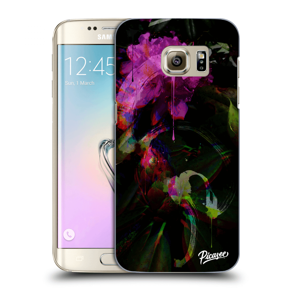 Picasee silikonowe przeźroczyste etui na Samsung Galaxy S7 Edge G935F - Peony Color