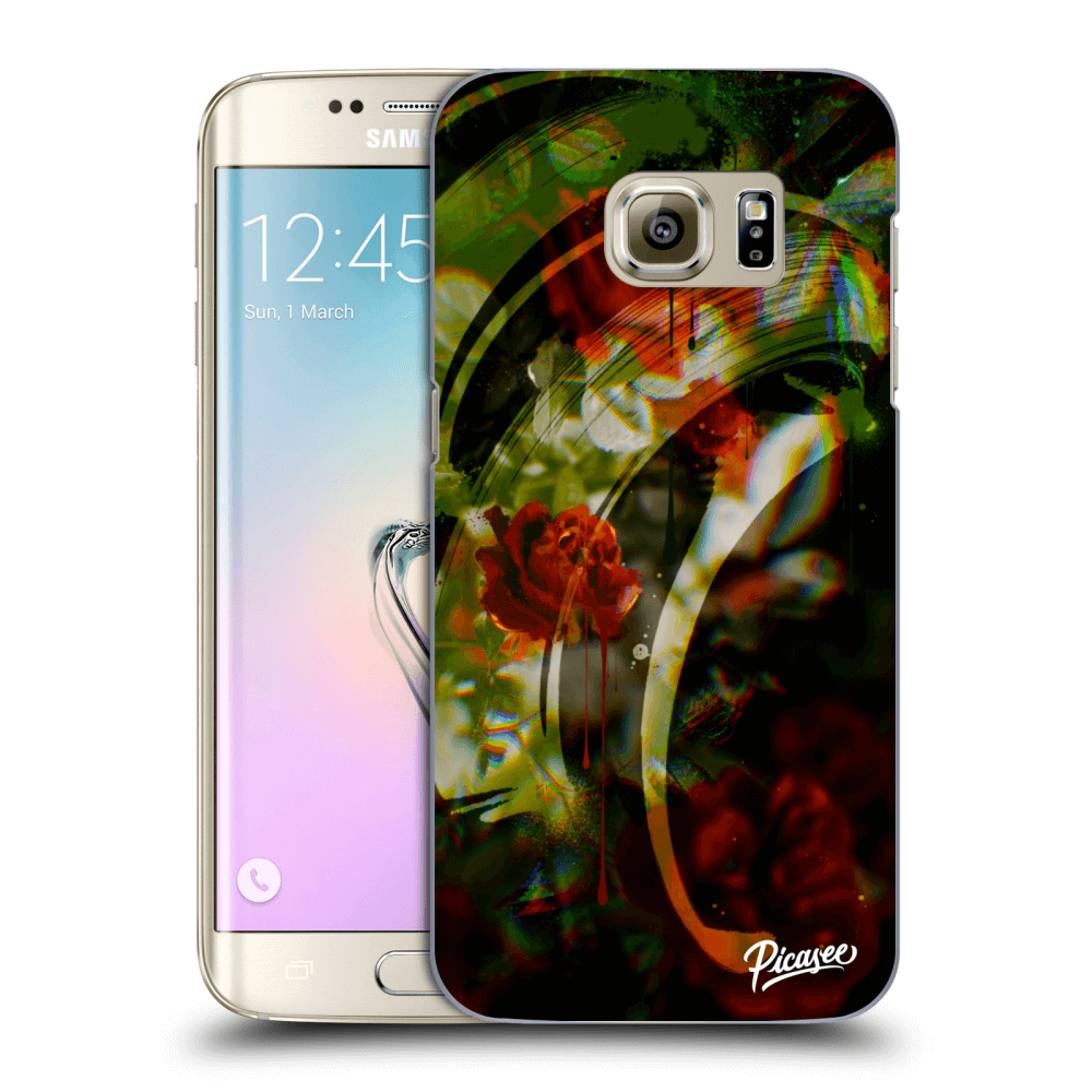 Picasee silikonowe przeźroczyste etui na Samsung Galaxy S7 Edge G935F - Roses color