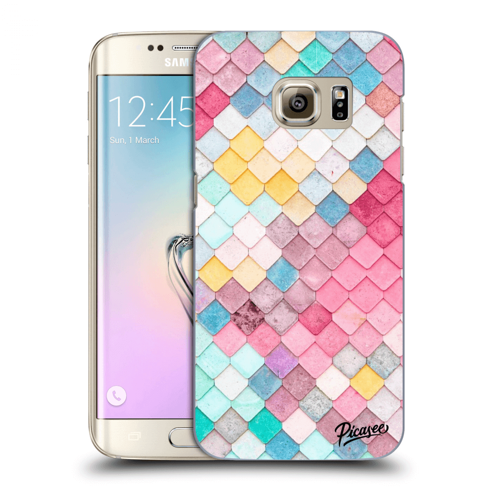 Picasee silikonowe przeźroczyste etui na Samsung Galaxy S7 Edge G935F - Colorful roof