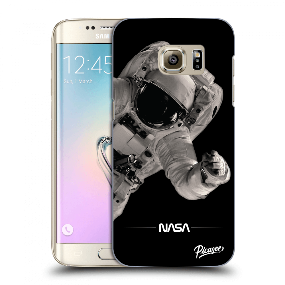 Picasee silikonowe przeźroczyste etui na Samsung Galaxy S7 Edge G935F - Astronaut Big