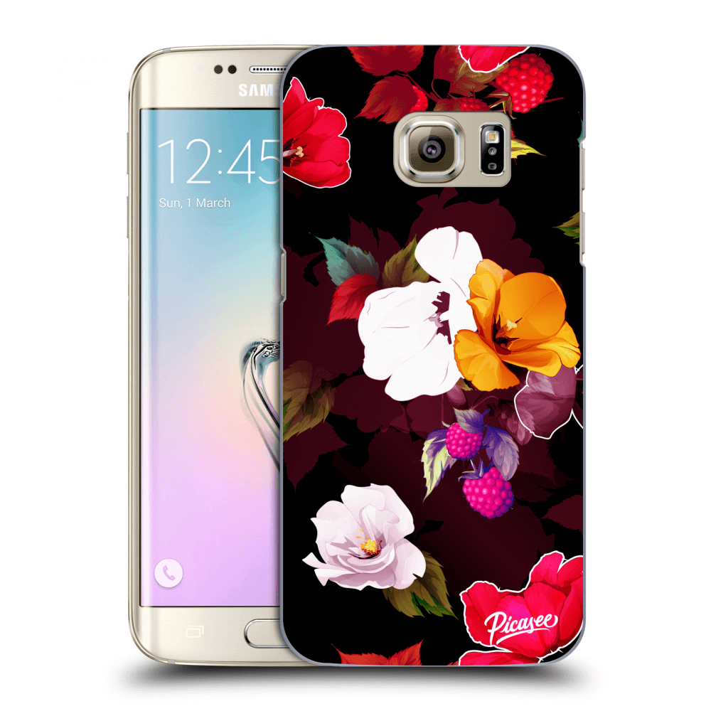 Picasee silikonowe przeźroczyste etui na Samsung Galaxy S7 Edge G935F - Flowers and Berries